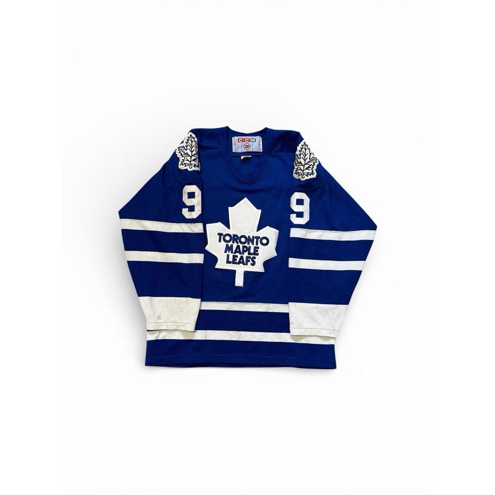 Vintage CCM Toronto Maple Leafs MacFayden #9 Blue Hockey Jersey M Men's